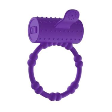 Imagem de Anel Peniano Com Estimulador Língua E Com Cápsula Vibratória Acessório Íntimo para Casais AN001B (ROXO)