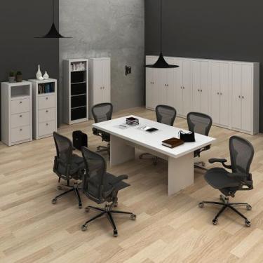 Imagem de Conjunto de Escritório com Mesa de Reunião, 2 Gaveteiros 3 Gavetas, Es