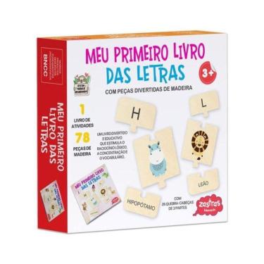 Imagem de Meu Primeiro Livro Das Letras Com Peças De Madeira