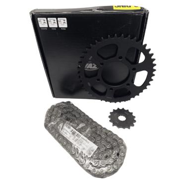 Imagem de KIT RELACAO TRANSMISSAO VAZ COMPLETO KAWASAKI Z1000 2010 à 2014 K02377X