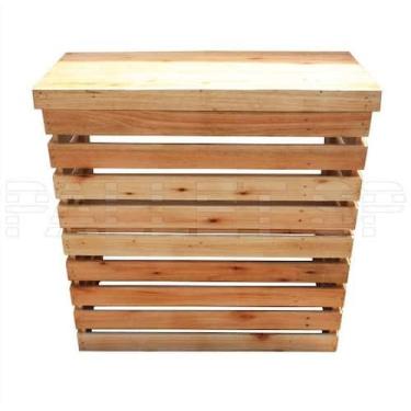 Imagem de Balcão de Pallet 120x40x102 cm - Móvel de Madeira Reaproveitada - PALL