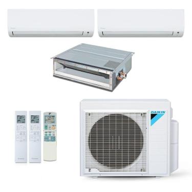 Imagem de Ar-Condicionado Multi Split Inverter Dakin 24.000 BTUs (2x Evap HW 9.000 + 1 Evap Duto 20.000) Quente/Frio 220V