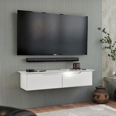 Imagem de Rack Aparador Suspenso Branco - EJ Móveis