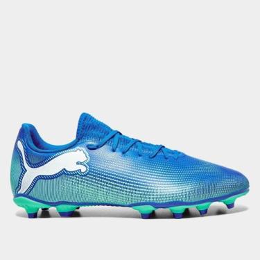 Imagem de Chuteira Campo Puma Future 7 Play Unissex, Azul, Verde, 39