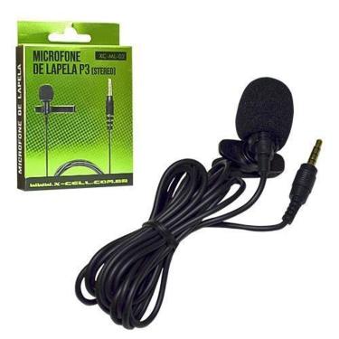 Imagem de Microfone de Lapela P3 Stereo 2,5m para Celular PC X-CELL