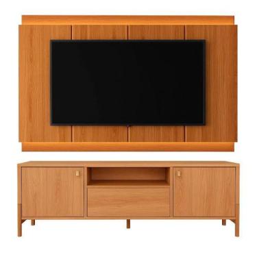 Imagem de Rack Bancada Com Painel Para Tv De Até 75 100% Mdf Holanda Jequitiba -