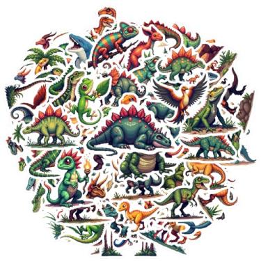 Imagem de Adesivos de animais pré-históricos de répteis de dinossauro, 100 peças, brilhantes para notebook, bagagem, celular, copo, mala, telefone, bagagem, laptop, guitarra, carro, brinquedos