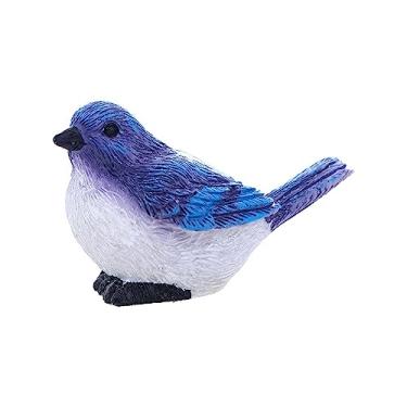 Imagem de Micro Landscape Mini Resin Fairy Garden Decor Dollhouse Succulent Plant Little Birds Animal Model Home(M-Blue Bird)