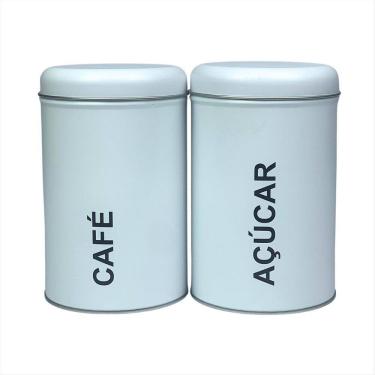 Imagem de Potes Guarda Alimentos Branco Açucar Café Porta Mantimentos