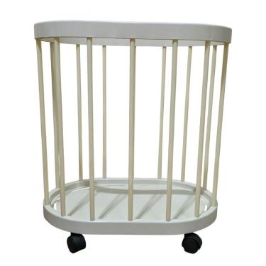 Imagem de Cesto Organizador Rodinhas Carrinho Multiuso Banheiro Cozinha Sala Casa Salao Guarda Organiza Roupa Acessorios Objetos