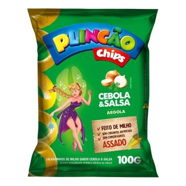 Imagem de Salgadinho de Milho Plincão Chips Sabor Cebola e Salsa Argola 100g
