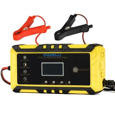 Imagem de Carregador bateria bivolt portatil 12v/24v auto 15ah-150ah