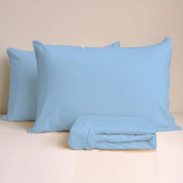 Imagem de Jogo De Cama Simples 100% Algodão Percal Arte Cazza Branco Casal