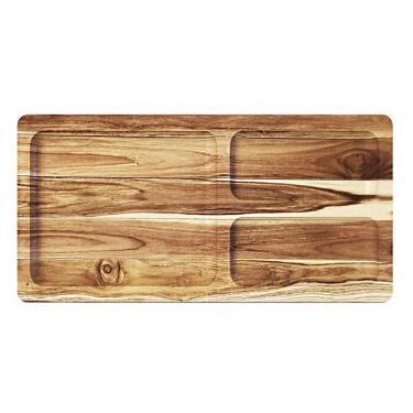 Imagem de Petisqueira Madeira Teca 3 Divisórias Petiscos Churrasco