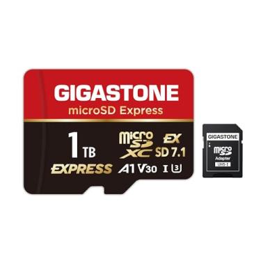 Imagem de GIGASTONE Cartão de memória 1TB microSD Express, MicroSDXC Express SD 7.1, velocidade até R/W 800/650MB/s compatível com Nintendo-Switch 2, câmera profissional, A1 V30 U3, com adaptador