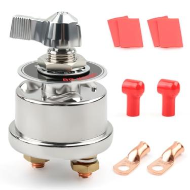 Imagem de Flytuo Interruptor de desconexão de bateria de alta corrente, isolador de bateria, interruptor grande de corte de energia para trailer, carro, veículo e fuzileiro naval, 12-24 V