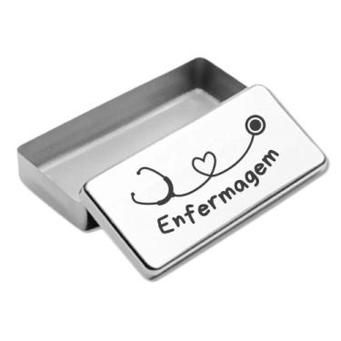 Imagem de Estojo Inox Autoclavavel Personalizado a Laser - LOVE SAUDE, MODELO6