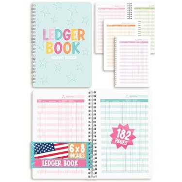 Imagem de Livro contábil - Livros contábeis para contabilidade, livro de registro contábil, espiral de caderno de contabilidade, caderno rastreador de renda e despesas, rastreador de contas azul