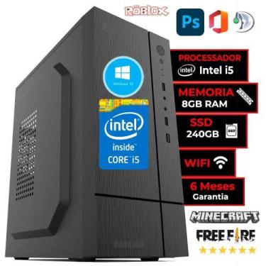 Imagem de Cpu Pc Intel Core I5 Placa H61 1155 8Gb RAM Ssd 240GB W11 - VarejaoInf