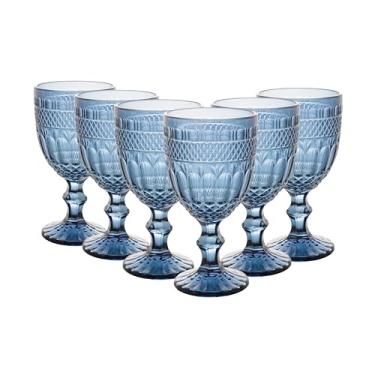 Imagem de Conjunto 6 Taças de Água de Vidro Brand Azul Escuro 345ml - Wolff