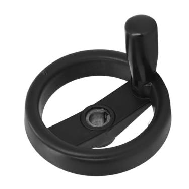 Imagem de SUNGOOYUE Volante de Plástico Robusto para Torno, Fresadora, Broca - Diâmetro Externo de 125 Mm, Furo de 12 Mm, Alça Dobrável