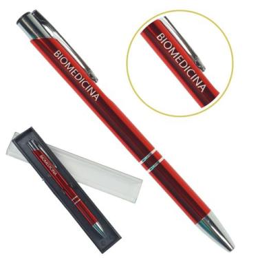 Imagem de Caneta Personalizada Cursos Metal Profissional Coloridas Biomedicina -