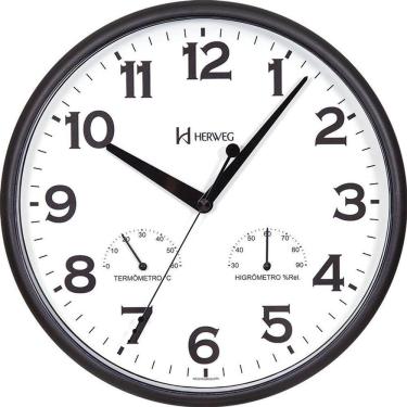 Imagem de Relógio De Parede Herweg Ref: 660072-034 Termômetro E Higrômetro