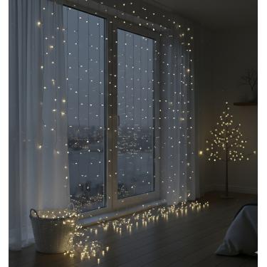 Imagem de Pisca Pisca LED Cordão 10 Metros 100 Lampadas Formato Gota Fio Cor:Branco