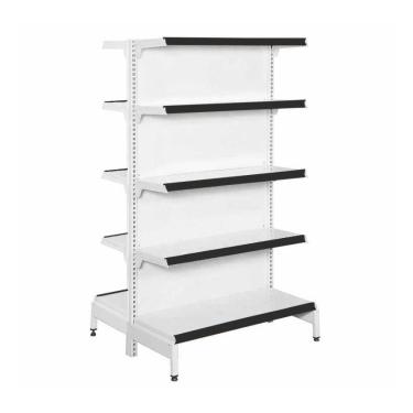 Imagem de Gôndola Prateleira 5 Níveis 40x30 New Plus 1,70 Central Inicial Pe Preto - Sa Gôndolas