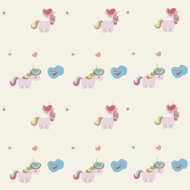 Imagem de Papel De Parede Infantil Unicórnios Coloridos
