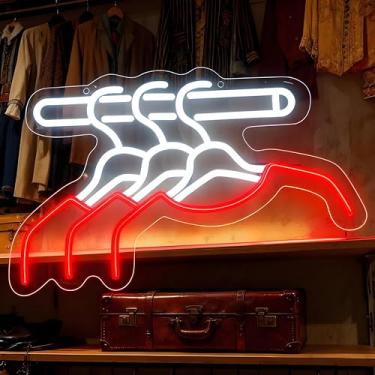 Imagem de Neonawall Coat Hanger Business Neon Sign Open Light Up Letters Led Sign for Wall Decor Door Signs Led Decorative Night Signs Decorations Supplies Grand Opening Gift for Fitting Room Grand Opening