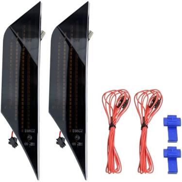 Imagem de Generic Marcadores laterais com setas fluidas para Civic de 10ª geração, LED branco e âmbar, lente de fumaça, Plug & Play