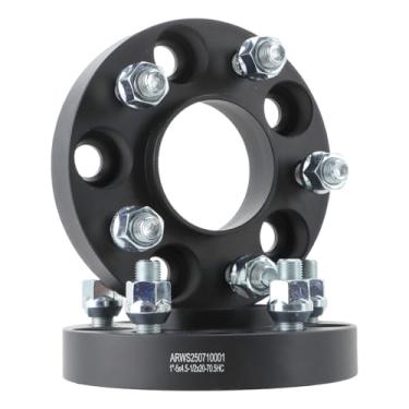 Imagem de VibeUp Adaptadores de roda 2.5 cm 5x4.5 1/5.1 cm x20 70.5, espaçadores de roda 5 terminais serve para Ford Ranger 98-00 03-11, para Mazda B4000 98-00 03-10, para Mercury Mountaineer 97-09, para Ford