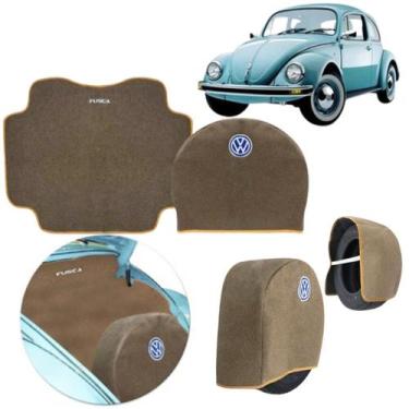 Imagem de Tapete Porta Mala Fusca 1970 a 1995 Capa de Estepe Forro Bege - Macall