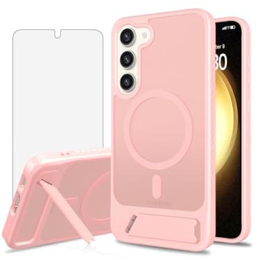 Imagem de Asuwish Capa de celular para Samsung Galaxy S23 Plus S23+ 5G, compatível com Magsafe Magnetic, protetor de tela, capa protetora à prova de choque S23plus 23S + S 23 23+ SM-S916U 16.8 cm feminina rosa