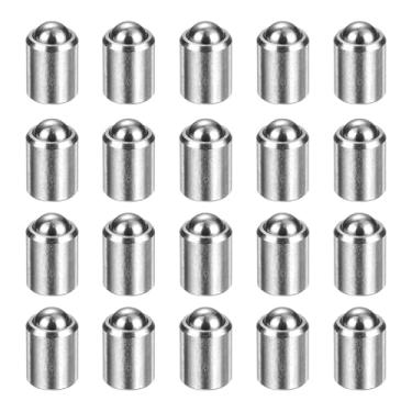 Imagem de HARFINGTON 20 peças de êmbolos de mola de ponta esférica 4 x 5 mm elasticidade 30N aço inoxidável sem degrau de posicionamento de contas trava para porta armário dispositivos mecânicos grampos móveis