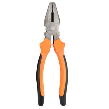 Imagem de Alicate Universal Bico Eda 8vl Meia Cana Pvc 8 Polegadas Cabo Emborrachado Preto E Laranja Aço Ferramenta