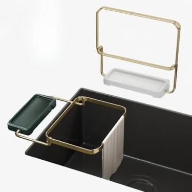 Imagem de Filtro de Resíduos Alimentares, Filtro de Resíduos de Alimentos Malha Fina Fácil de Usar Montagem de Pia de Cozinha de Aço Inoxidável, 21 * 16,2 * 2 Cm(Suporte)