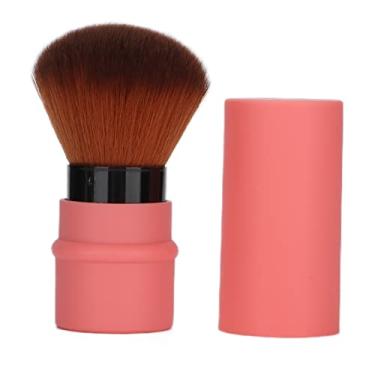 Imagem de Pincel de blush angular, macio, macio, portátil, pó, para salão de maquiagem profissional, uso doméstico, material abs amigável à pele com capa