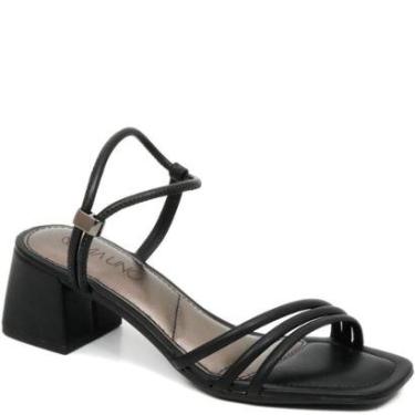 Imagem de Sandália De Tiras Feminina Salto Bloco Via Uno 855004-Feminino