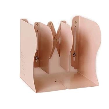 Imagem de Classificadores de arquivos retráteis suportes de livros de metal suporte para livros prateleira de livros organizador de mesa papelaria (cor: roxo) (laranja)