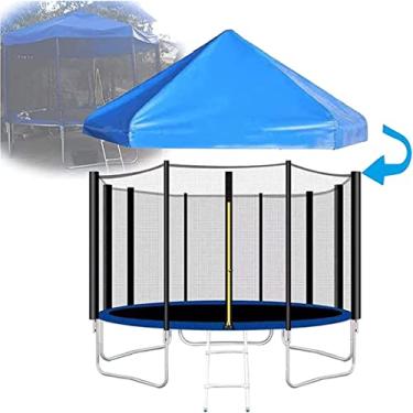 Imagem de HYUIO Acessórios de trampolim Cobertura de tenda de dossel de trampolim Trampolim Guarda-sol Outdoor Trampolim Cobertura superior para telhado (12FT3,66M)