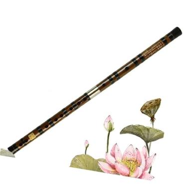 Imagem de Flauta de bambu vintage flauta amarga transversal instrumento de sopro alto tom fácil de tocar tom alto e doce