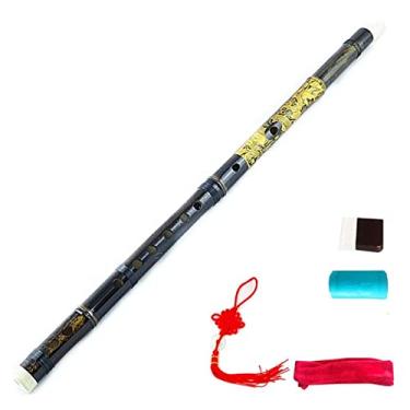 Imagem de Flauta de bambu natural chinês instrumentos musicais Dizi C/D/E/F/G flauta profissional (cor: F)