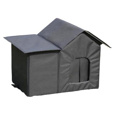 Imagem de predolo Casinha para Gatos de Rua, às Intempéries, Espessa e Quente, Abrigo Premium para Gatos Selvagens no Inverno, em Tecido Oxford, para Jardim