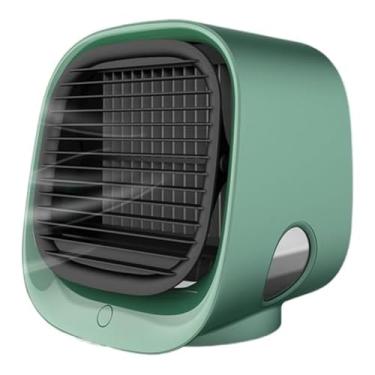 Imagem de SPXMQSS Ar condicionado móvel, mini ar condicionado portátil de resfriamento instantâneo com função de balanço de tanque de 250 ml para casa, escritório, viagens, quarto, verde