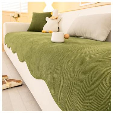 Imagem de SPXMQSS Capas de sofá para sofá secional, capas de assento de sofá de chenille, capa de sofá super macia 1/2/3/4 lugares, capa de sofá de canto antiderrapante universal A 110 x 280 cm