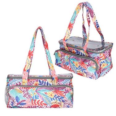 Imagem de GLOGLOW Bolsa de Armazenamento de Fios, Bolsa de tricô Portátil para Projetos de Transporte, Pano Oxford 600D, Organizador de Viagem para Ganchos de crochê, Agulhas, Meadas