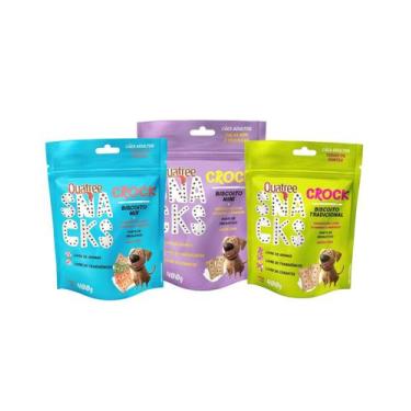 Imagem de Petisco para cães quatree biscoito 3 sabores 400g - kit 3 un