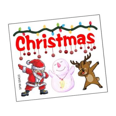 Imagem de Generic Adesivos de Natal para Vaso Sanitário, Adesivos para Tampa e Caixa Acoplada, de Parede com Desenhos Fofos de Boneco de Neve, Papai Noel e Alce para
